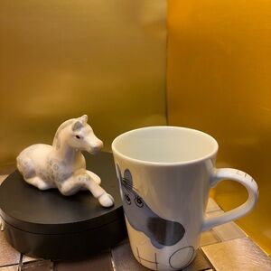 Vintage Porcelain Figurine Artist Signed horse With A Vintage Rare Helina Tilk